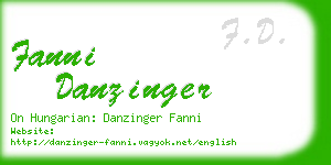 fanni danzinger business card